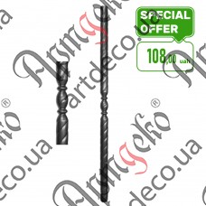 Baluster  from twisted pipes 1000х40х1,5 - picture