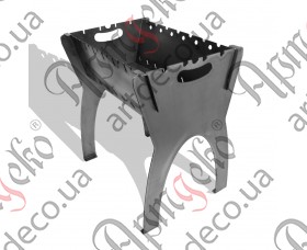 Мангал раскладной разборный портативный кованый 505х450х280х2 - изображение