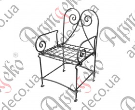 Крісло коване, вуличні ковані меблі для саду та дачі 580х550х1000 - зображення
