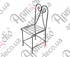 Стілець кований, вуличні ковані меблі для саду та дачі 400х465х1000 - зображення