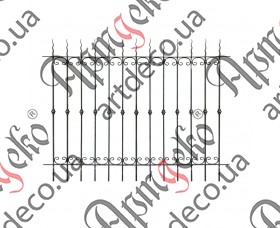 Кованое ограждение 2000х1500. Готовая конструкция - изображение