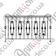 Балконное ограждение 2000х1200 (Комплект элементов) - изображение