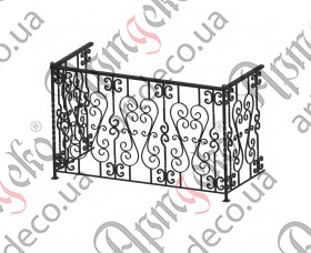 Кованый балкон, балконное ограждение 1700х1050х750 (Комплект элементов)	 - изображение