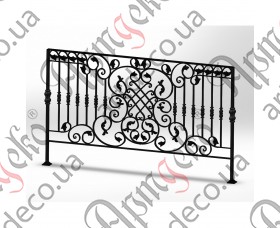Forged balcony, balcony fencing 2000х1200(950) (Set of elements) - picture