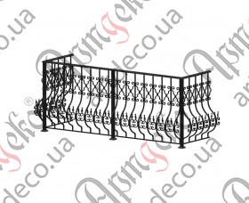 Forged balcony, balcony fencing 2425х1000х700 (Set of elements) - picture
