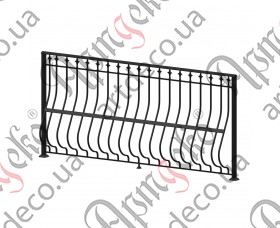 Forged balcony, balcony fencing 2560х1160 (Set of elements) - picture