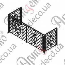 Balcony fencing 2500х1073х900 (Set of elements) - picture
