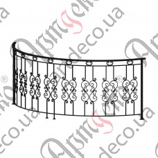 Балконное ограждение 3030х1150х1000 R-1643 (Комплект элементов) - изображение