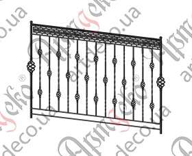 Forged balcony, balcony fencing 2000х1200 (Set of elements) - picture