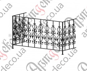 Forged balcony, balcony fencing 2000х1000х850 (Set of elements) - picture