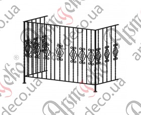 Forged balcony, balcony fencing 1500х1100х700 (Set of elements) - picture