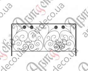 Forged balcony, balcony fencing 2000x1000 (Set of elements) - picture