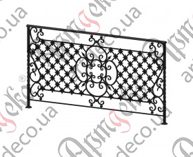 Forged balcony, balcony fencing 2100x1050 (Set of elements) - picture