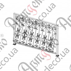 Balcony fencing 1500х1100 (Set of elements) - picture
