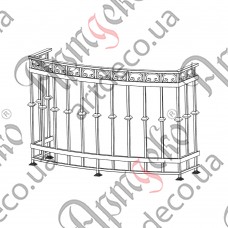 Balcony fencing 1500х1000х500 (Set of elements) - picture