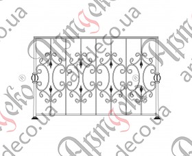 Forged balcony, balcony fencing 1500х1000 (Set of elements) - picture