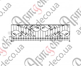 Forged balcony, balcony fencing 3500х1000 (Set of elements) - picture