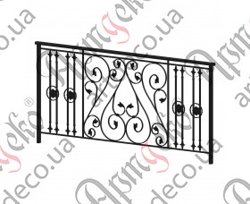 Forged balcony, balcony fencing 2000x950 (Set of elements) - picture