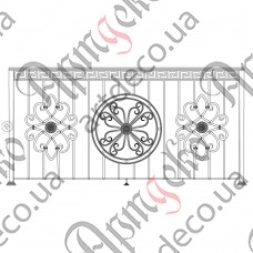Balcony fencing 2000х1000 (Set of elements) - picture
