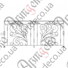 Balcony fencing 2500х1100 (Set of elements) - picture