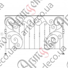 Балконное ограждение 1880х1200 (Комплект элементов) - изображение