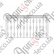 Балконное ограждение 2000х1100 (Комплект элементов) - изображение