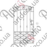 Forged wicket 1010х1900 (Set of elements) - picture