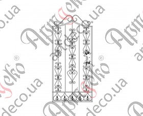  Кованая калитка 1050х2290(2000) (Комплект элементов) - изображение
