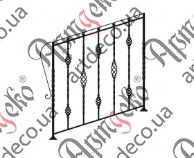 Ковані сходи, сходові огородження 1000х1000 (Комплект елементів) - зображення