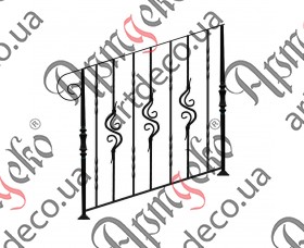 Ковані сходи, сходові огородження 1000х1000 (Комплект елементів) - зображення