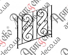 Ковані сходи, сходові огородження 1150х1000 (Комплект елементів) - зображення