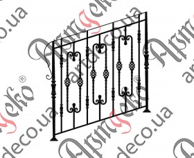 Forged ladder fence 1000х1000 (Set of elements) - picture