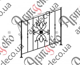 Ковані сходи, сходові огородження 1100х1000 (Комплект елементів) - зображення