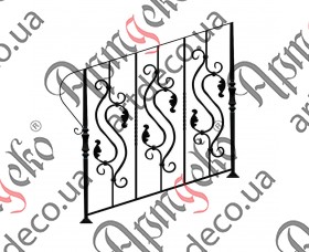 Ковані сходи, сходові огородження 1000х1000 (Комплект елементів) - зображення