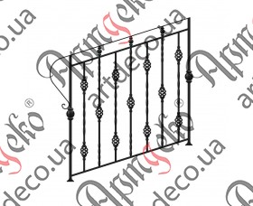 Ковані сходи, сходові огородження 1000х1000 (Комплект елементів) - зображення