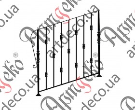 Ковані сходи, сходові огородження 1000х1000 (Комплект елементів) - зображення
