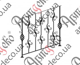 Ковані сходи, сходові огородження 1000х1000 (Комплект елементів) - зображення