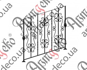 Forged ladder fence 1000х1000 (Set of elements) - picture