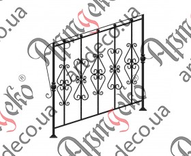 Ковані сходи, сходові огородження 1000х1000 (Комплект елементів) - зображення
