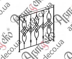 Ковані сходи, сходові огородження 1000х1000 (Комплект елементів) - зображення