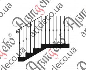Ковані сходи, сходові огородження 1000х1000х1000 (Комплект елементів) - зображення