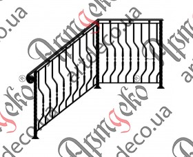 Ковані сходи, сходові огородження 1180х950х1350 (Комплект елементів) - зображення