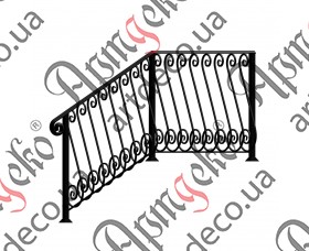 Forged ladder fence 1000х900х1000 (Set of elements) - picture