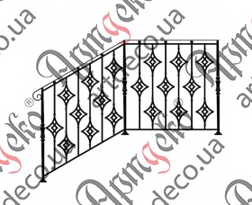 Ковані сходи, сходові огородження 1000х1000х1000 (Комплект елементів) - зображення
