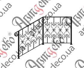 Ковані сходи, сходові огородження 1000х1000х1000 (Комплект елементів) - зображення