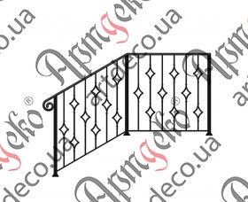 Ковані сходи, сходові огородження 1000х1000х1000 (Комплект елементів) - зображення