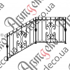 Сходова огорожа 1050х950х1200 (Комплект елементів) - зображення