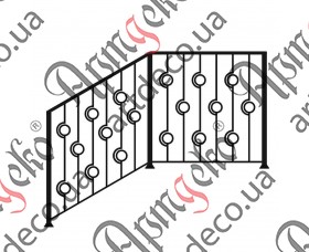 Ковані сходи, сходові огородження 1000х1000х1000 (Комплект елементів) - зображення