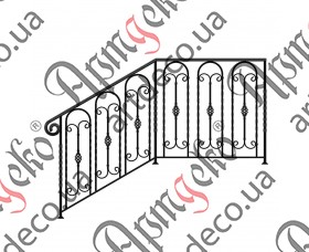 Ковані сходи, сходові огородження 1000х950х1000 (Комплект елементів) - зображення