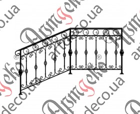 Forged ladder fence 1070х950х1100 (Set of elements) - picture